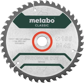Metabo Precision Cut Wood Classic Kreissägeblatt 42Z, 165x1.8x20mm, 1 Stück