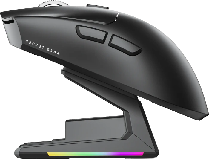 Secret Gear ZX1 8K Lightweight Wireless Gaming Mouse mit Ladestation, weiß, USB/Bluetooth