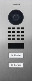 DoorBird D1102V IP Video-Türsprechanlage mit 2 Ruftasten, Edelstahl V4A, gebürstet, Unterputz