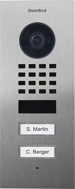 DoorBird D1102V IP Video-Türsprechanlage mit 2 Ruftasten, Edelstahl V4A, gebürstet, Unterputz