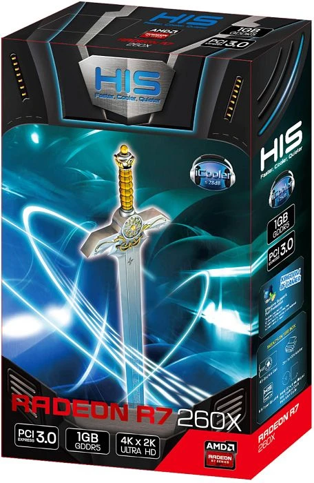 HIS Radeon R7 260X iCooler, 1GB GDDR5, 2x DVI, HDMI, DP