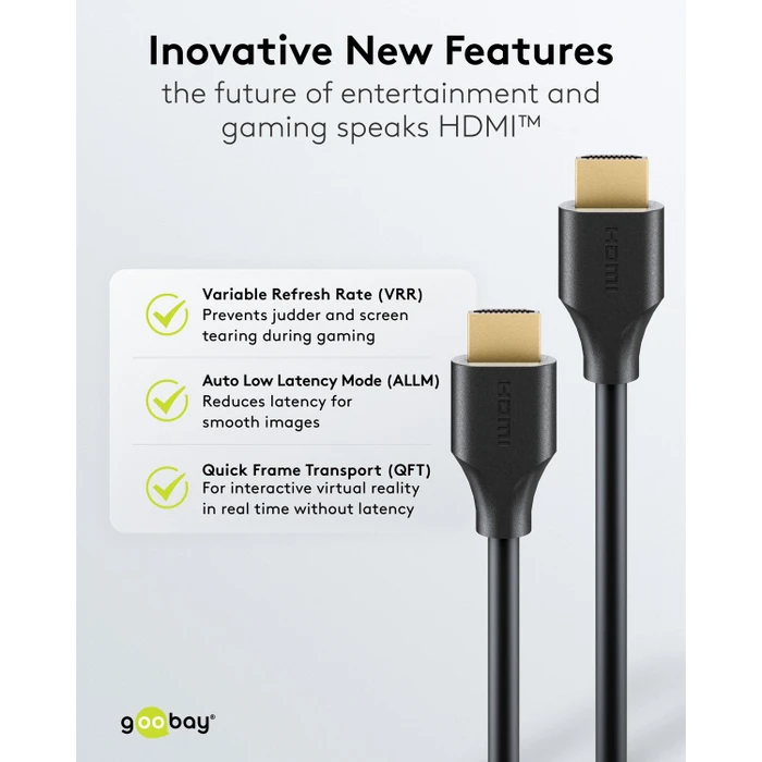 goobay Ultra96 HDMI 2.2 Kabel 96Gbps schwarz, 2m
