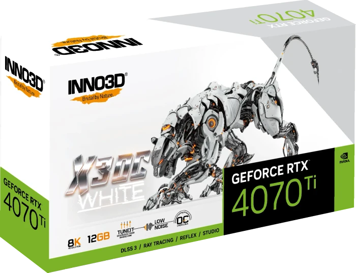 INNO3D GeForce RTX 4070 Ti X3 OC White, 12GB GDDR6X, HDMI, 3x DP