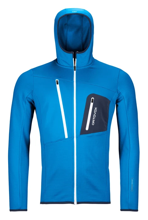 Ortovox Fleece Grid Hoody Funktionsjacke safety blue (Herren)