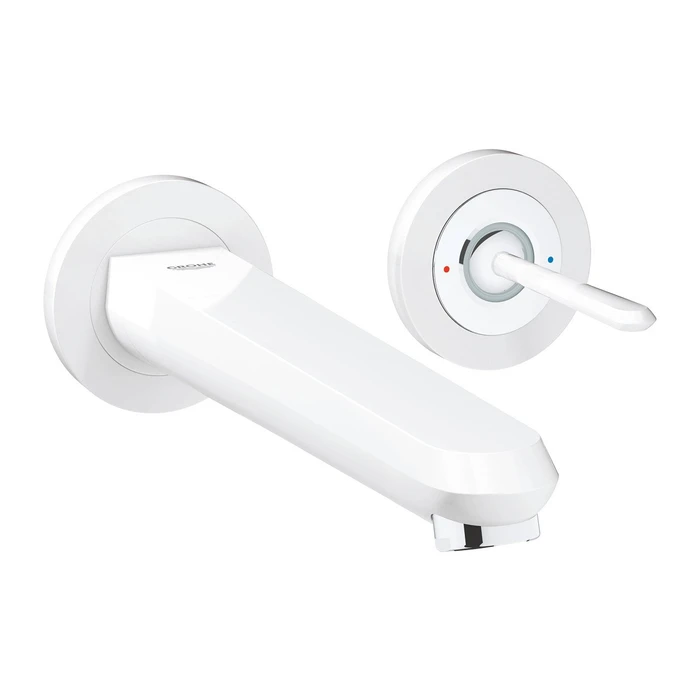 Grohe Eurodisc Joy 2-Loch-Waschbeckenarmatur moon white