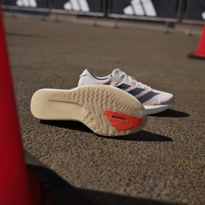 adidas Adizero Adios 9 chalk white/grey strata/impact orange (Herren)