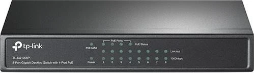 TP-Link TL-SG1008P Desktop Gigabit Switch, 8x RJ-45, 64W PoE+
