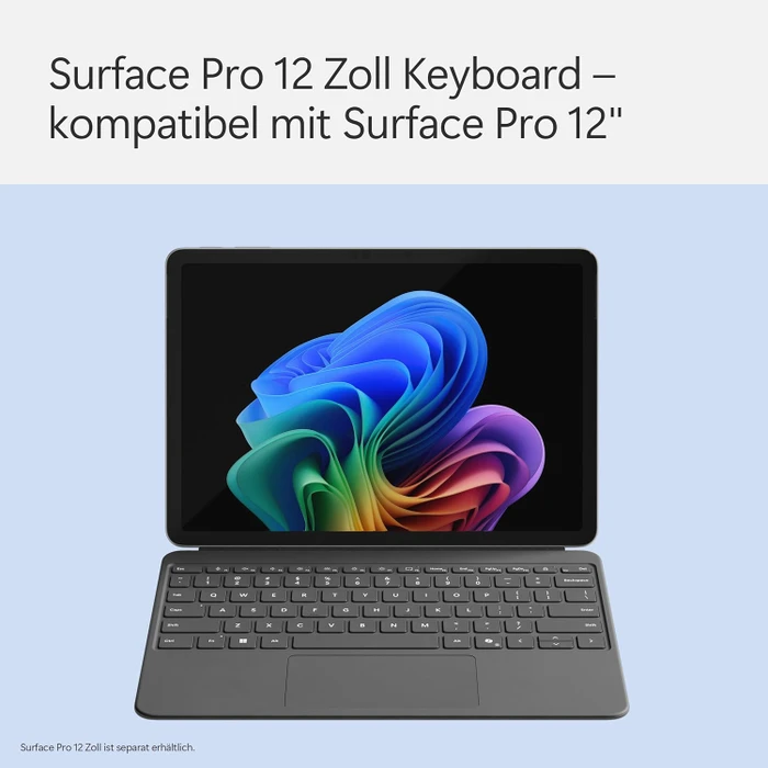 Microsoft Surface Pro 12" Keyboard mit Copilot-Taste, Schiefer, DE