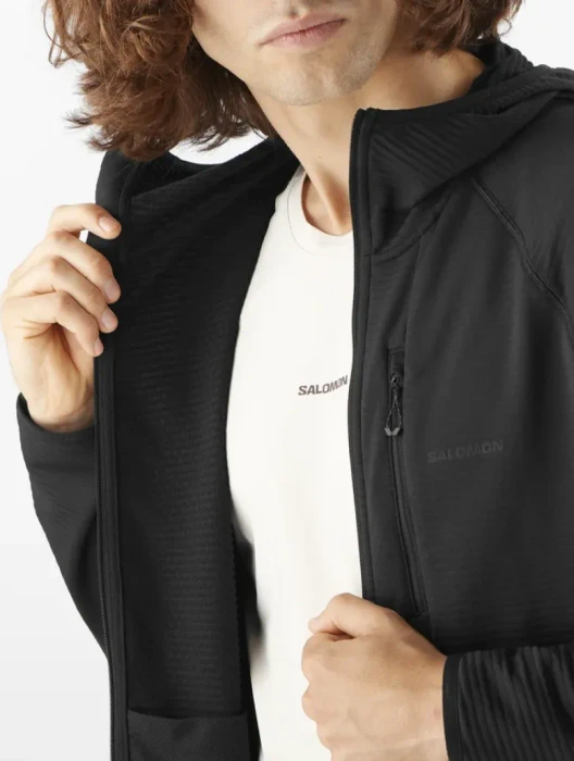 Salomon Essential Lightwarm Hooded Jacke deep black (Herren)