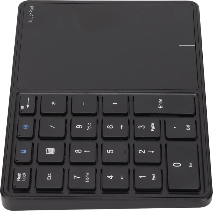 Zunate Wireless Numeric Keypad with Touchpad, schwarz, Bluetooth