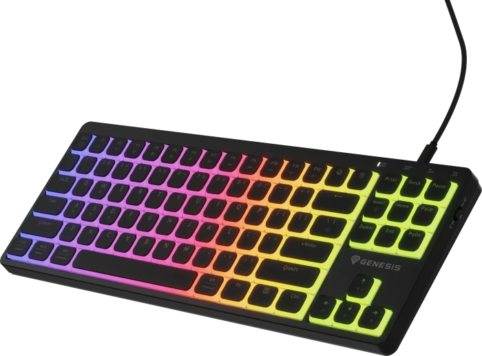 Genesis Thor 430 TKL, schwarz, LEDs RGB, hot-swap, Silent Low-Profile Linear, USB, US