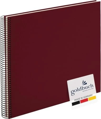 Goldbuch Spiralbalbum Bella Vista 34x30 schwarze Seiten dunkelrot