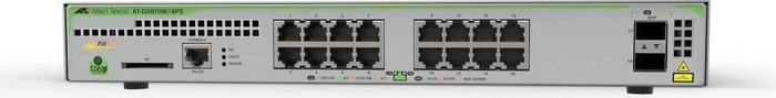 Allied Telesis CentreCOM GS970M Desktop Gigabit Managed Switch, 16x RJ-45, 2x SFP, 247W PoE+