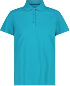 CMP Einfarbiges Pique Poloshirt kurzarm tiffany (Damen)