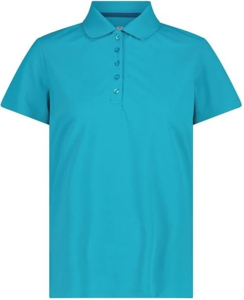 CMP Einfarbiges Pique Poloshirt kurzarm tiffany (Damen)