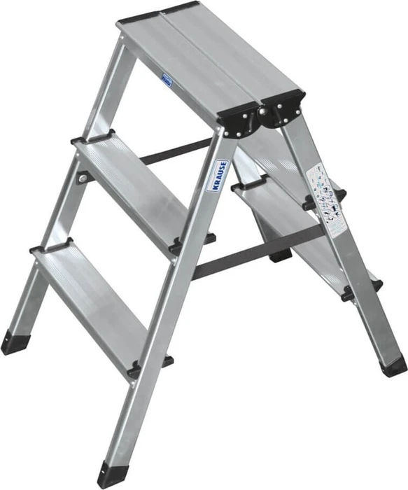 Krause Dopplo Alu 2-tlg. Stehleiter, 2x 3 Stufen