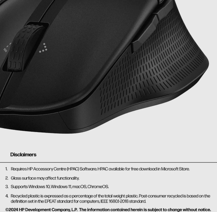 HP 480 Comfort Bluetooth Mouse schwarz, Bluetooth