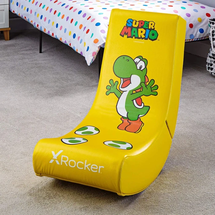 X Rocker Nintendo Super Mario All-Star Collection Floor Rocker Gamingstuhl, Yoshi gelb