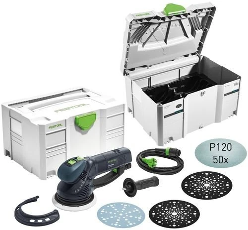 Festool RO 150 FEQ-Plus CAMP Rotex Elektro-Exzenterschleifer inkl. Systainer + Zubehör