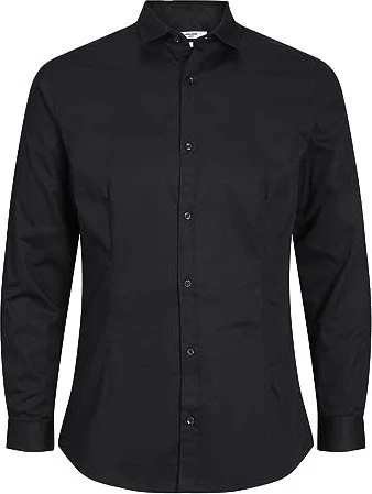 Jack & Jones Super Slim Fit Hemd langarm schwarz (Herren)