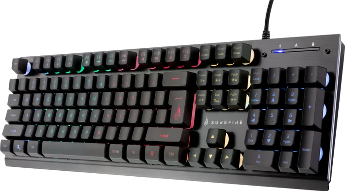Verbatim SureFire KingPin X2 Gaming Keyboard, LEDs RGB, schwarz, USB, IT