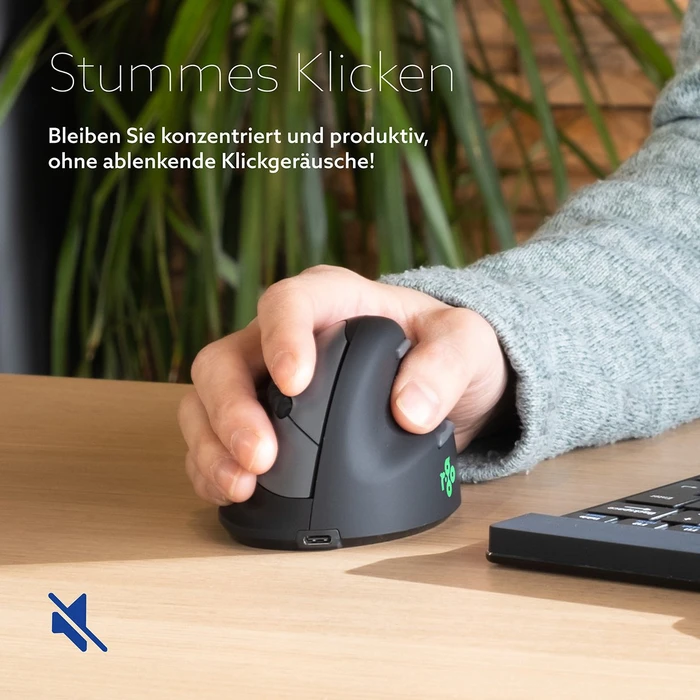R-Go HE Break Mouse Vertikale kabellose Maus klein, Bluetooth