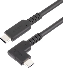 StarTech USB Kabel, USB 3.1, 10Gb/s, 4K60Hz, 100W, USB-C [Stecker] auf USB-C [Stecker], 90° gewinkelt, 200cm (RUSB315CC2MBR)