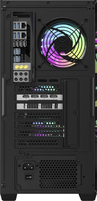 DarkFlash DS900WS Black, USB-C, Glasfenster