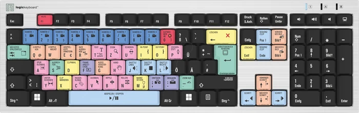 LogicKeyboard Adobe Premiere Pro CC PC Slim Line, USB, DE
