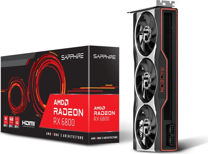 Sapphire Radeon RX 6800, 16GB GDDR6, HDMI, USB-C, 2x DP, lite retail
