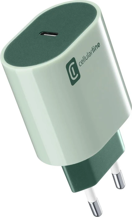 Cellularline USB-C Charger Style Color 20W grün