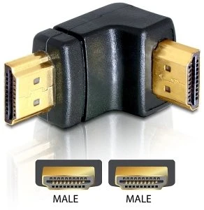 DeLOCK HDMI Adapter, Stecker/Stecker, gewinkelt 90°