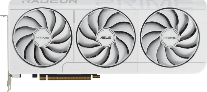 ASUS Prime Radeon RX 9070 XT White OC Edition, PRIME-RX9070XT-O16G-WHITE, 16GB GDDR6, HDMI, 3x DP