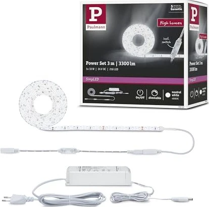 Paulmann SimpLED Power Strip LED-Streifen 33W neutralweiß beschichtet 3m