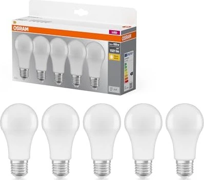 Osram Ledvance LED Base Classic A 60 13W/827 E27 Frosted, 5 Stück