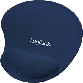 LogiLink Mauspad mit Silikon Gel Handauflage, blau