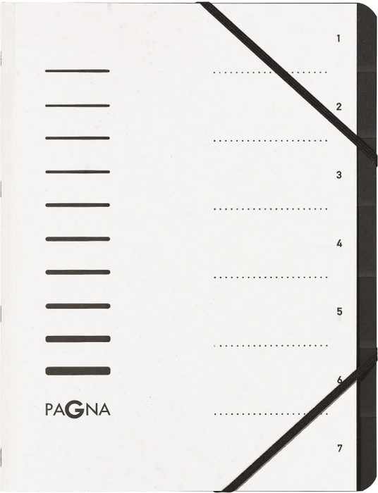 Pagna Ordnungsmappe, 7 Fächer, A4, weiß