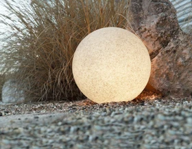 Heitronic Mundan 30cm Gartenleuchte granit
