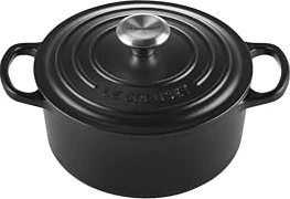 Le Creuset Signature Gusseisen Bräter rund 18cm 1.8l schwarz matt