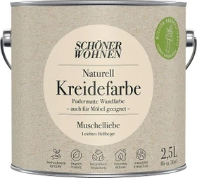 Schöner Wohnen Naturell Kreidefarbe innen muschelliebe leichtes hellbeige, 2.5l