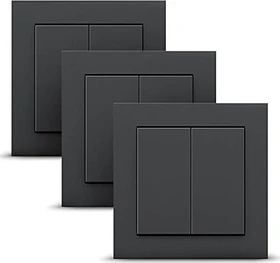 Senic Friends Of Hue Smart Switch, Tasten mit Wippe, 2-fach, anthrazit, 3er-Pack