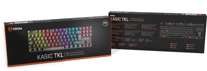 Krom Kasic TKL, LEDs RGB, RED Switches, USB, ES
