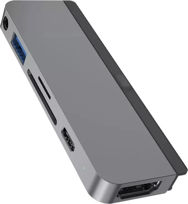 Hyper HyperDrive 6-in-1 grau Dual-Slot-Cardreader, USB-C 3.0 [Stecker]