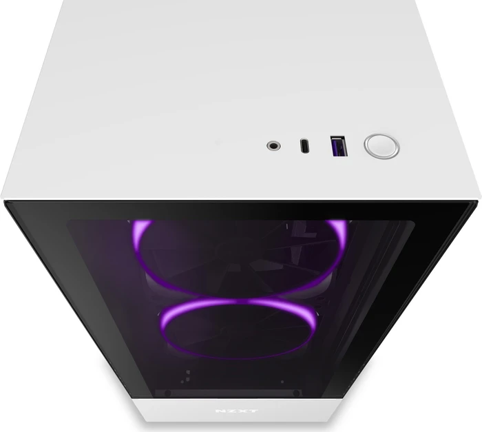 NZXT H510 Elite, weiß, Glasfenster
