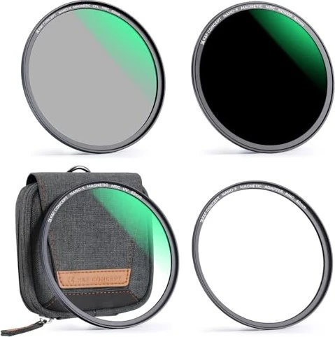 K&F Concept Nano-X Magnetischer MCUV + CPL + ND1000 Filter Set 55mm