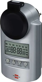 Brennenstuhl Primera-Line DT digitale outdoor Wochenzeitschaltuhr, IP44, silber/grau