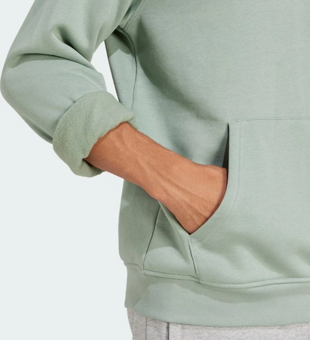 adidas Trefoil Essentials Hoodie silver green (Herren)