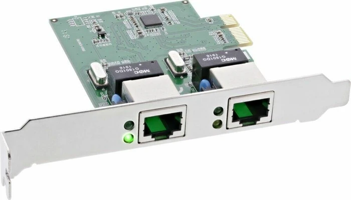 InLine Dual-Gigabit LAN-Adapter, 2x RJ-45, PCIe 1.1 x1