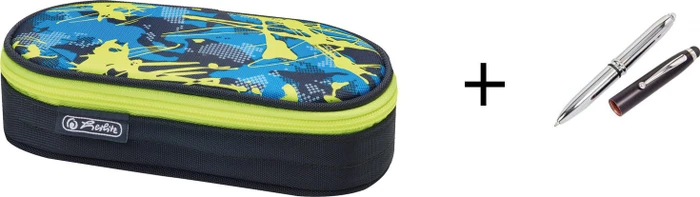 Herlitz Faulenzer Etui Camouflage lemon