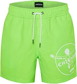 Chiemsee Label-Symbol und Taschen Badeshorts green gecko (Herren)